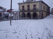 Plaza San Juan de la Nava nevada. San Juan de la Nava, vila